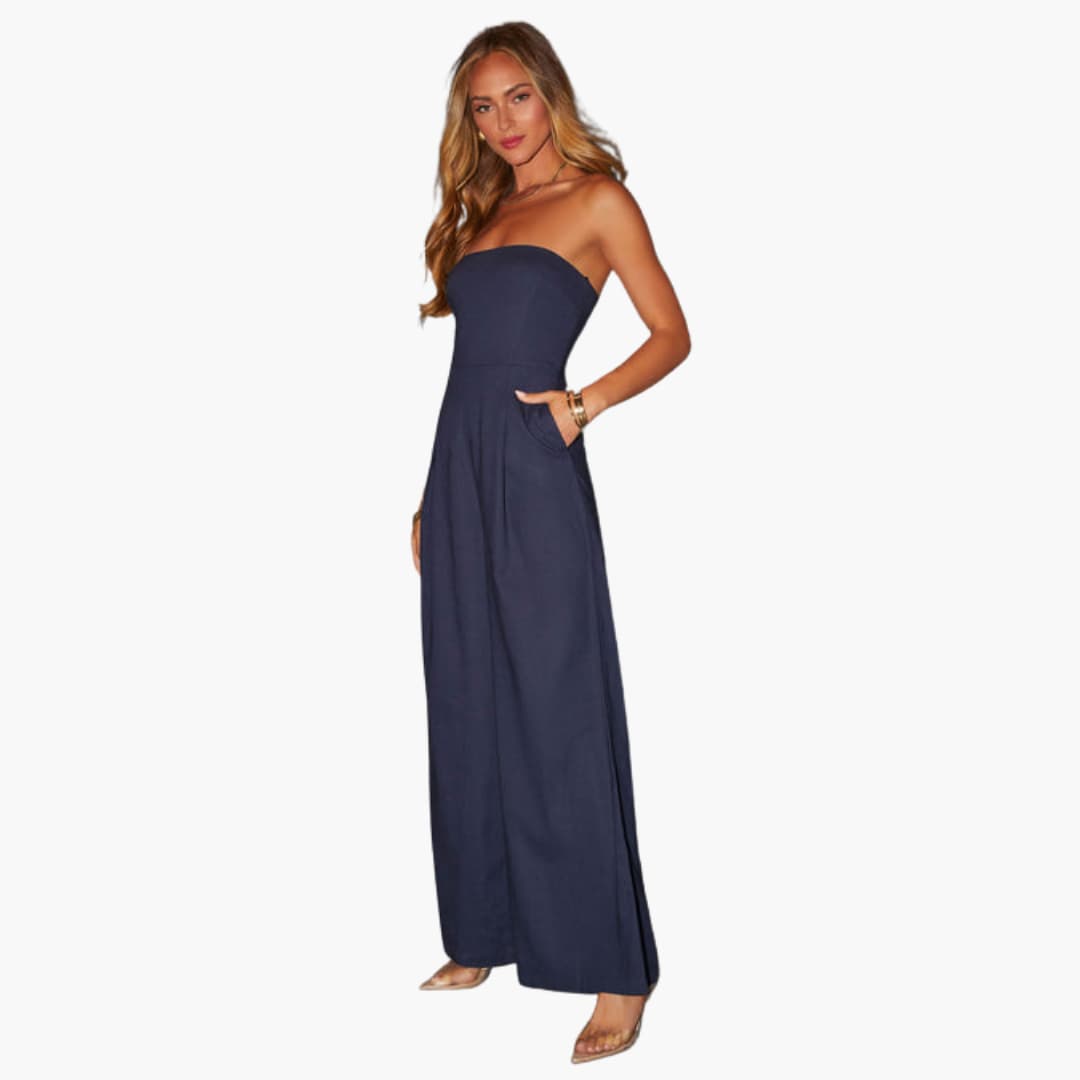 Celeste | Women's Petite Wedding Party Jumpsuit | Wide Leg