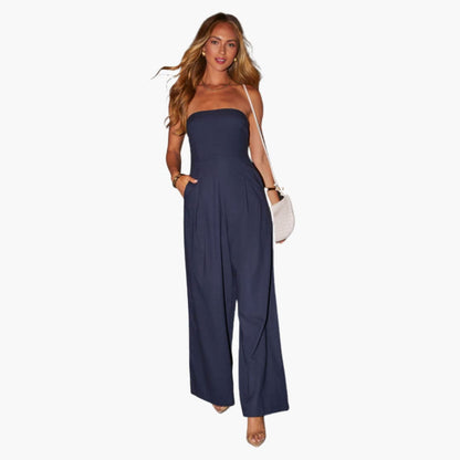 Celeste | Women's Petite Wedding Party Jumpsuit | Wide Leg