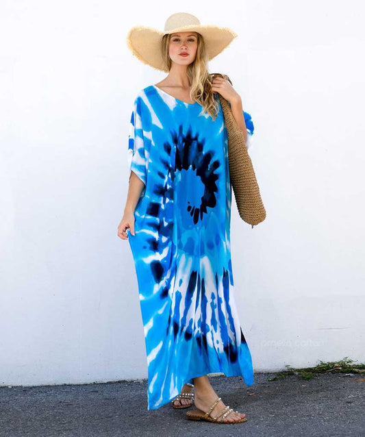 Luna | Women's Boho Tie-Dye Maxi Dress | Maxi