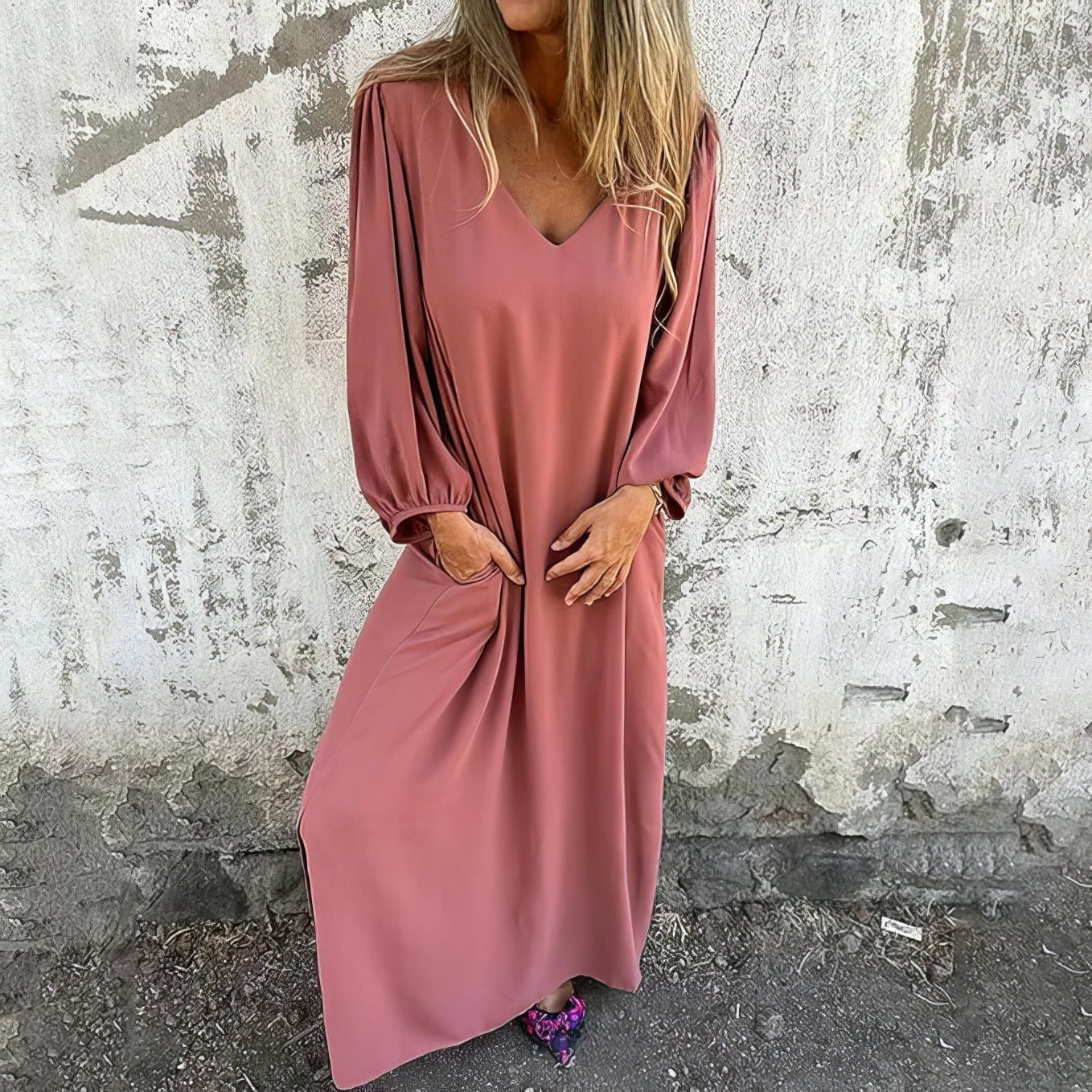 Andrea | Women's Stunning Boho Dress with Pockets | Maxi